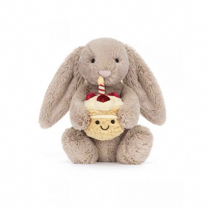 Jellycat születésnapi torta nyuszi plüss，31cm