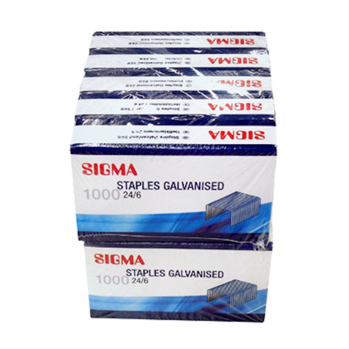 Set 10 Cutii Capse Sigma 24/6, Otel Galvanizat