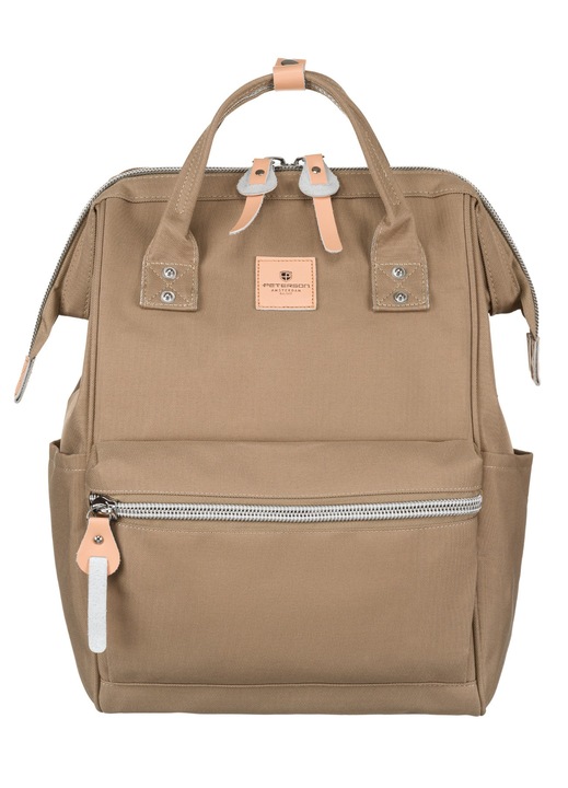 Rucsac Dama, Peterson, Beta, 39x27x17 cm, Poliester Impermeabil, Port USB Pentru Incarcare, Bretele Reglabile, 9 Buzunare, Materiale De Inalta Calitate, Khaki