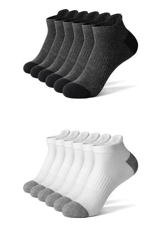 12 pár férfi zokni szett, SS037, szürke/fehér, univerzális méret (39-42)