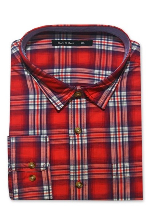 Rock&Rock férfi ing, XL/2XL méret, egyenes szabású, 100% pamut (kb. 66 cm mellbőség)