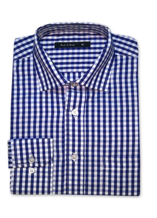 Rock&Rock férfi ing, M/L méret, egyenes szabású, 100% pamut (kb. 58 cm mellbőség)