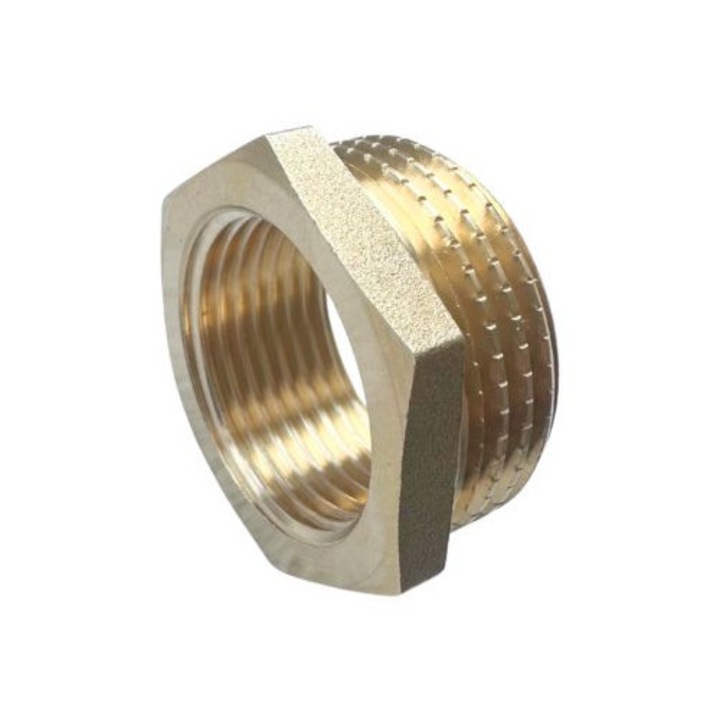 Reductie alama Uzual 1/2" Filet Exterior cu 3/8" Filet Interior, destinata instalatiilor sanitare si termice