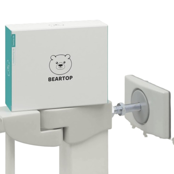 Protectie perete pentru porti siguranta copii si animale, 2 bucati, montaj fara gauri, Nu sunt necesare unelte sau burghie, forma rotunda, alb