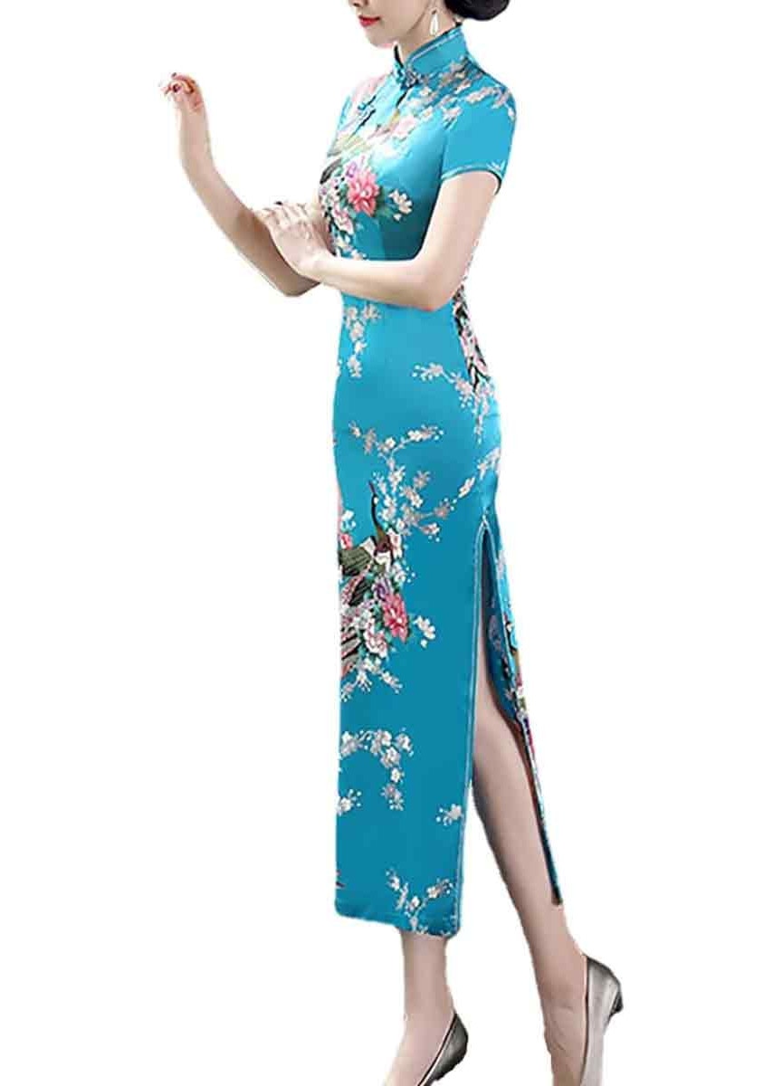 Fashion Asian Designer Dresses OEM Cheongsam Ruha, Hossz, Szatn, Kk,  Tavaszi s Nyri Viseletre, Univerzlis Mret INTL