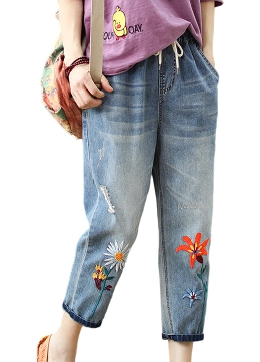 Blugi dama albastri elastici, Albastru