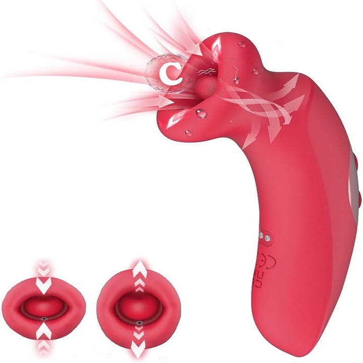 Вибратор от мек силикон, KuviKoo, водоустойчив, 10 нива на вибрация, компактен, за стимулация на клитора/гърдите