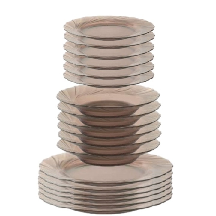 Serviciu de masa DURALEX Colectia BEAU RIVAGE CREOLE 18 piese sticla termorezistenta