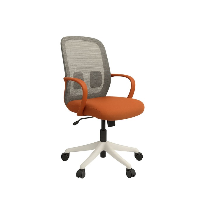Scaun Birou Ergonomic Design Modern, Gri-Portocaliu