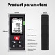 Telemetru cu laser 50M, Ecran LCD, precizie +/- 2mm, protectie IP54, clasa laser II, calcul suprafata, calcularea volumelor, geanta protectie, curea transport, 2 baterii 1.5 V (AAA), Negru