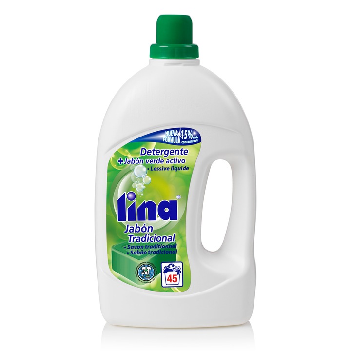 Detergent lichid Lina, 2, 9 L, 45 de spalari