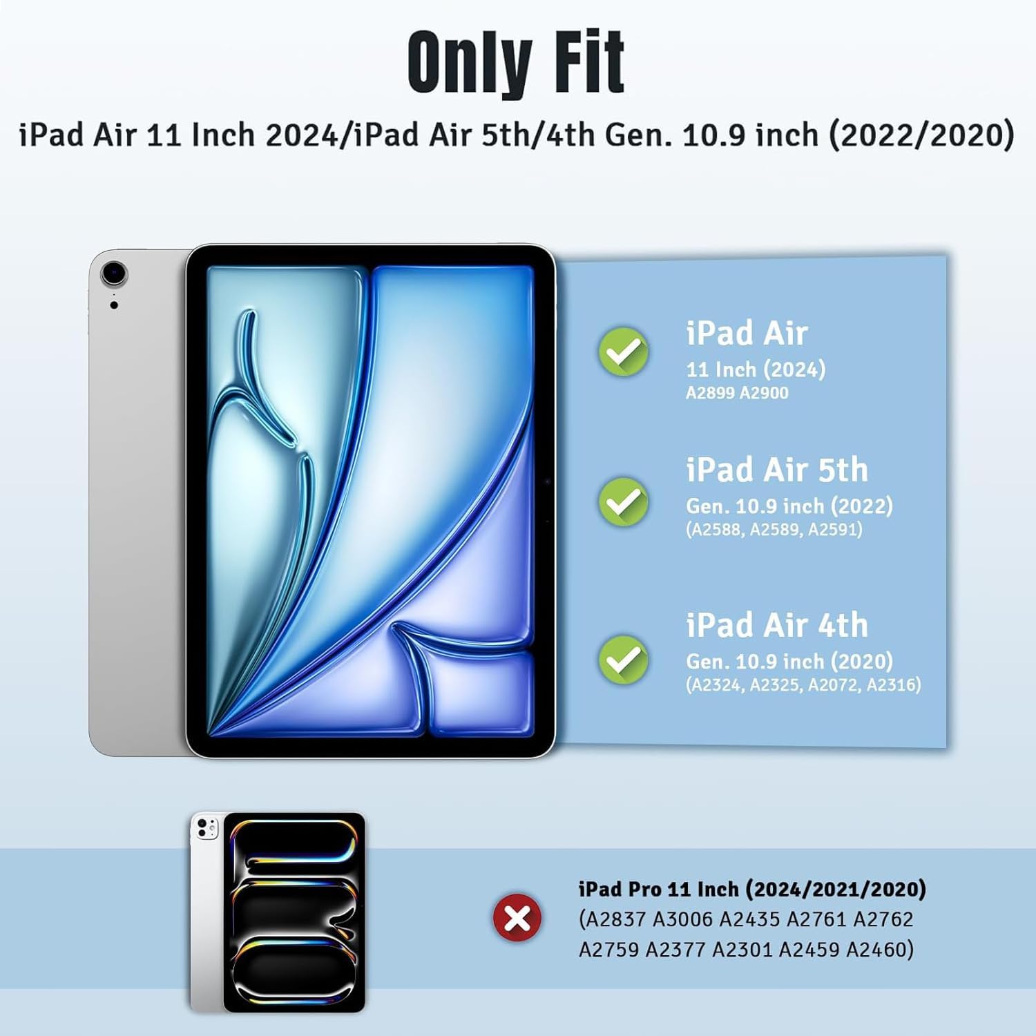 Husa Premium Multifunctionala pentru iPad Air 11" (2024, Gen. 6) – Piele PU, Sloturi Card, Suport Reglabil, Protectie Completa & Design Elegant, Gri
