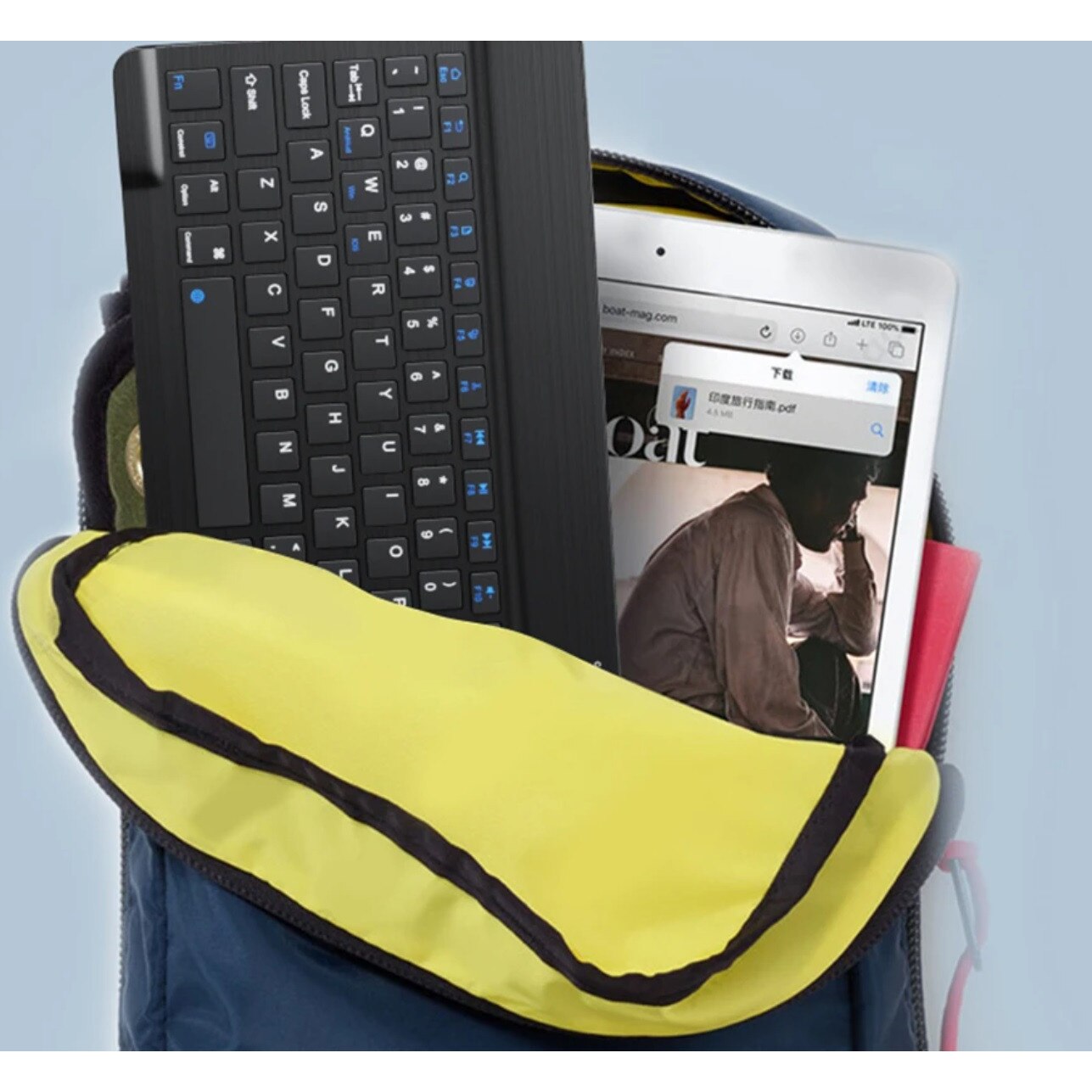 Tastatură Bluetooth wireless, roz, 24, 7x15cm, compatibilă cu dispozitiveBluetooth
