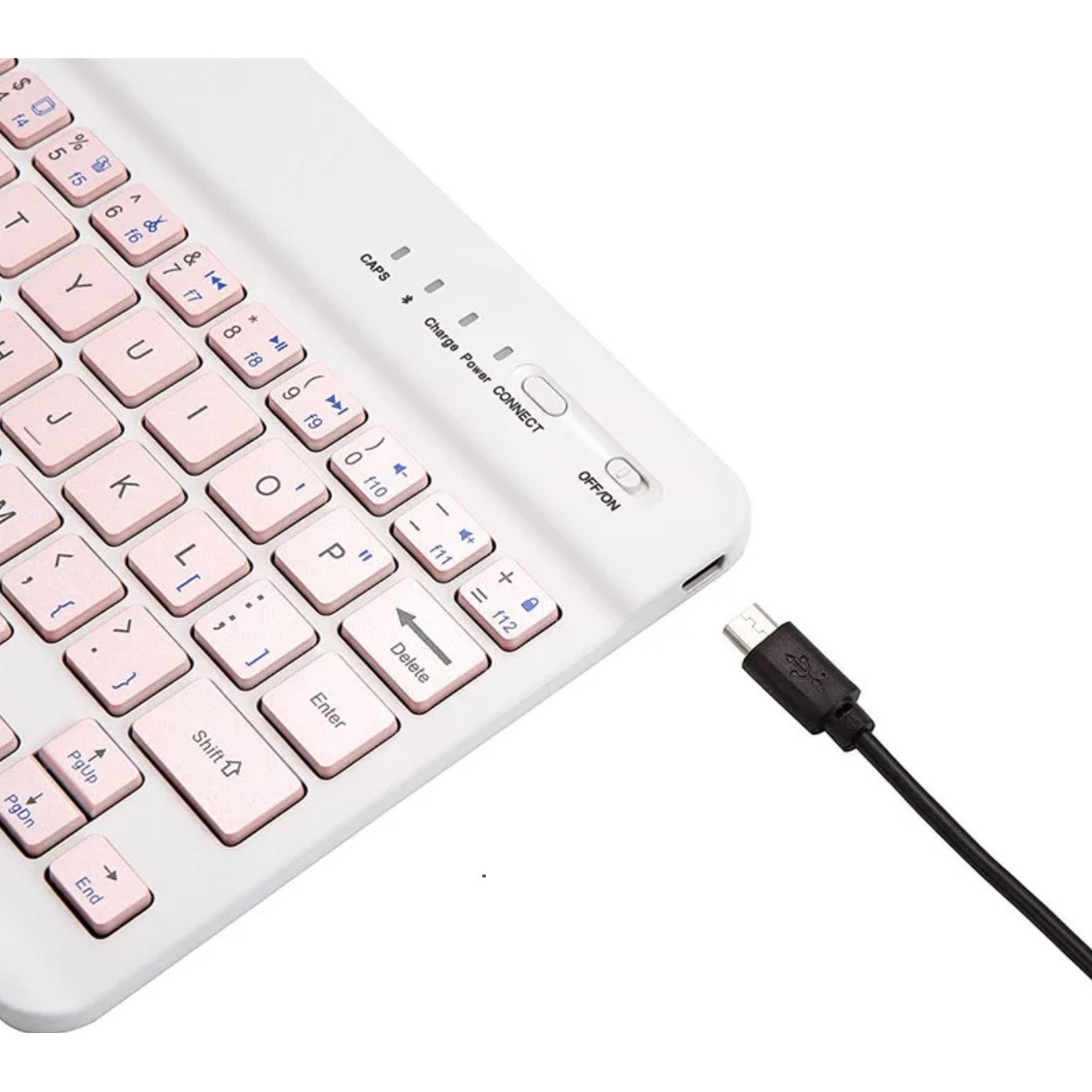 Tastatură Bluetooth wireless, roz, 24, 7x15cm, compatibilă cu dispozitiveBluetooth