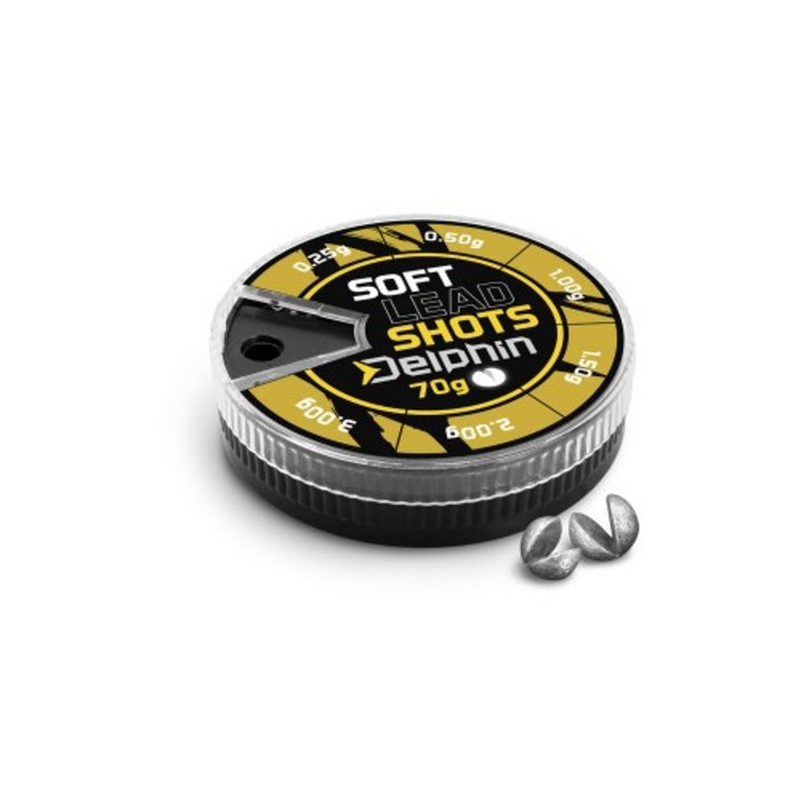 Plumbi echilibrare linie pescuit Delphin SOFT 70 g, 0.25 - 3.0 g, cutie galbena