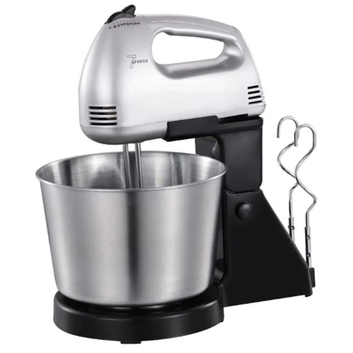 Blender de mana RM 200, 200 W, 2 viteze, lama din otel inoxidabil Alb