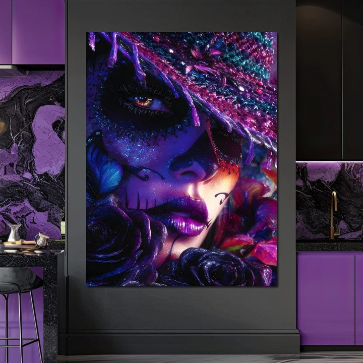 Премиум картина върху платно, LuxCanva® G1156, Омагьосващият поглед, 100 X 135 CM, 100% памучно платно 400g/m2, дървена рамка