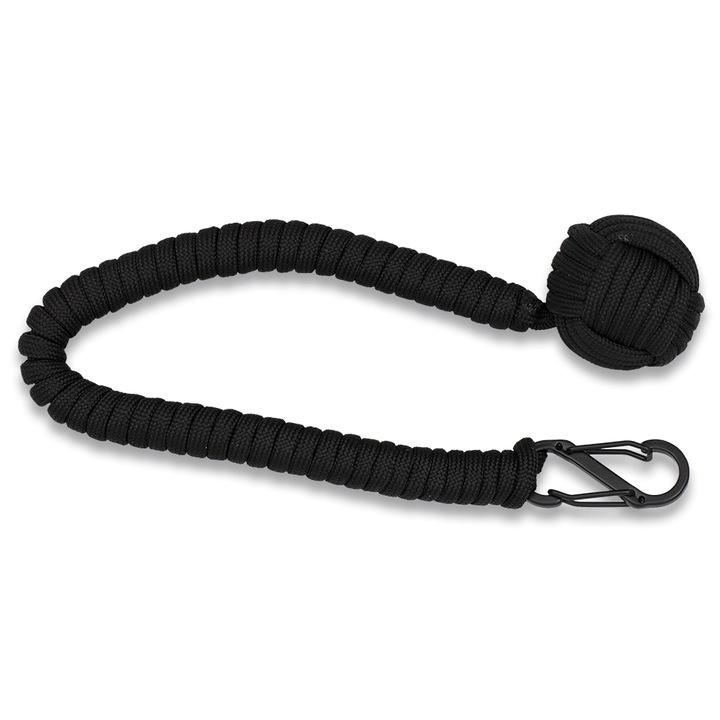 Paracord kulcstartó, Albainox, 31cm, fekete