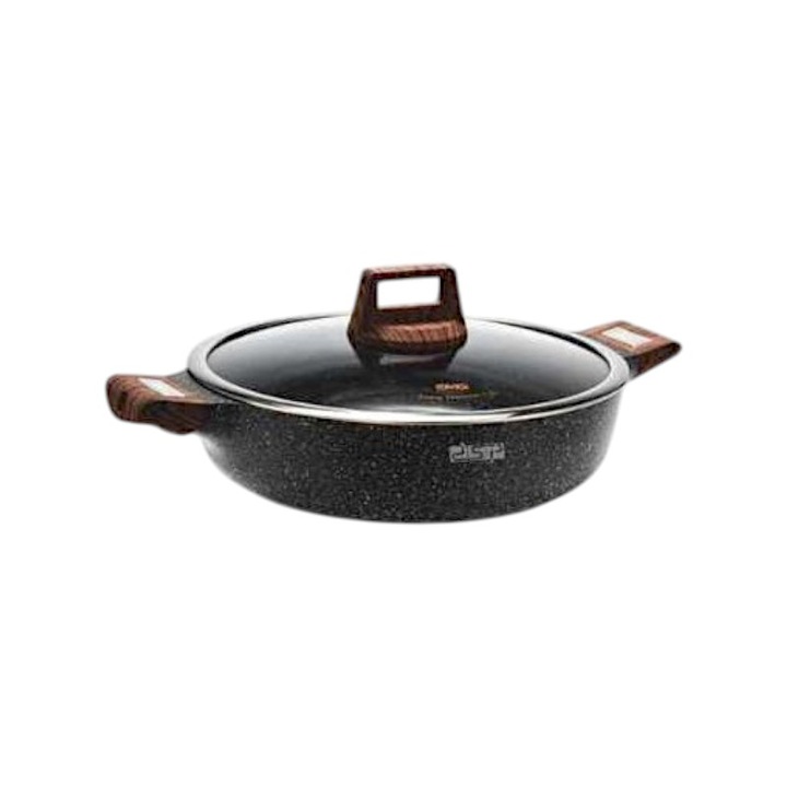 Cratita anticolanta cu capac, Tradesor, 5.5L, 32x7.5cm, neagra