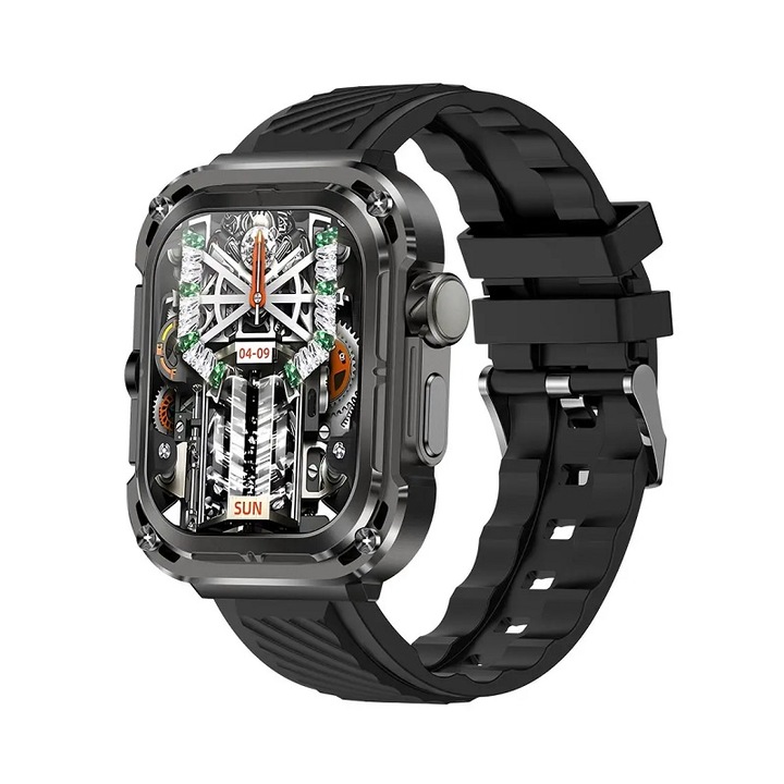 Ceas SmartWatch idealSTORE Refined Legend, Display IPS de 1.3 inch 2,5D cu margini curbate, Bratara de silicon, IP67, Monitorizeaza ritmul cardiac, Tensiunea arteriala, Oxigenul din sange, Somnul, Caloriile arse, Roz