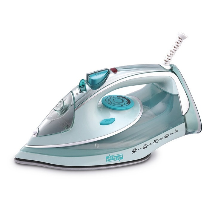 Fier de calcat cu abur DSP KD1122, 2400W, 400ml, 30g/min, 23x12,5cm