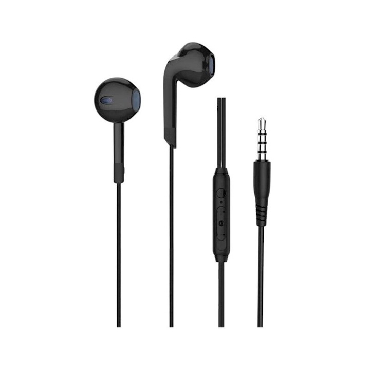 Casti cu fir YENKE YHP 505BK, microfon, 1.2m, negru