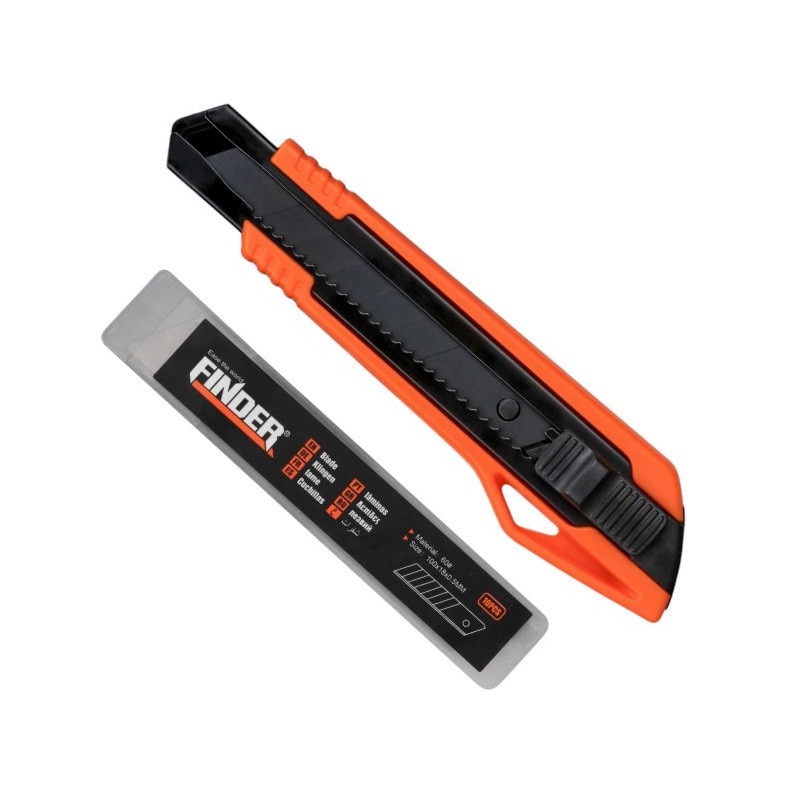 Cutter cu lame de schimb, Finder, 18mm, set 1 cutter + 10 lame