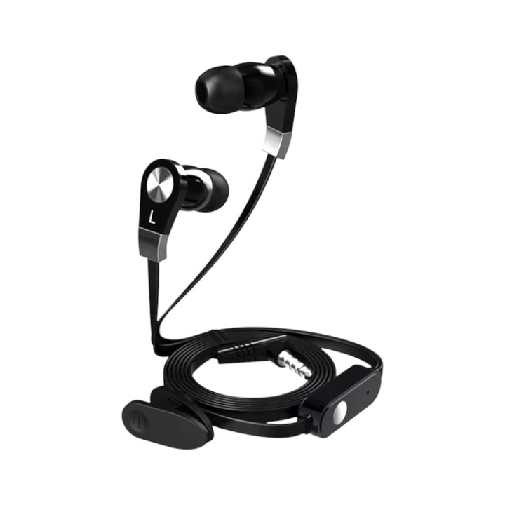 Casti cu fir, Tradesor, JM-02, 10mm, negru, 1.2m