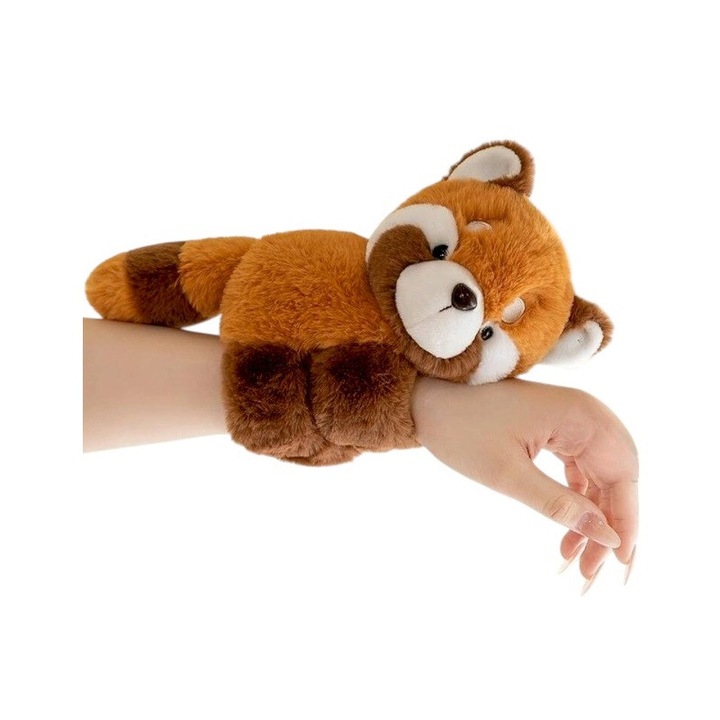 Jucarie de plus Tradesor, Loutrino, Panda Rosu, hipoalergenica, prietenoasa cu pielea