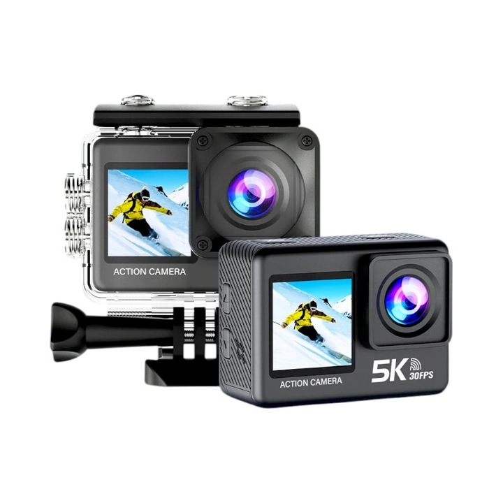 Camera video sport Tradesor V5, 48MP, 4K, WiFi, 6x4.3x3.2cm