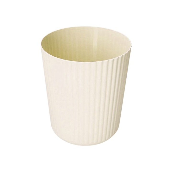 Cos de gunoi Tradesor, plastic, bej, design modern, 21557