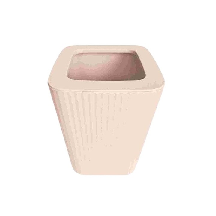 Cos de gunoi Tradesor, plastic, roz deschis, design modern