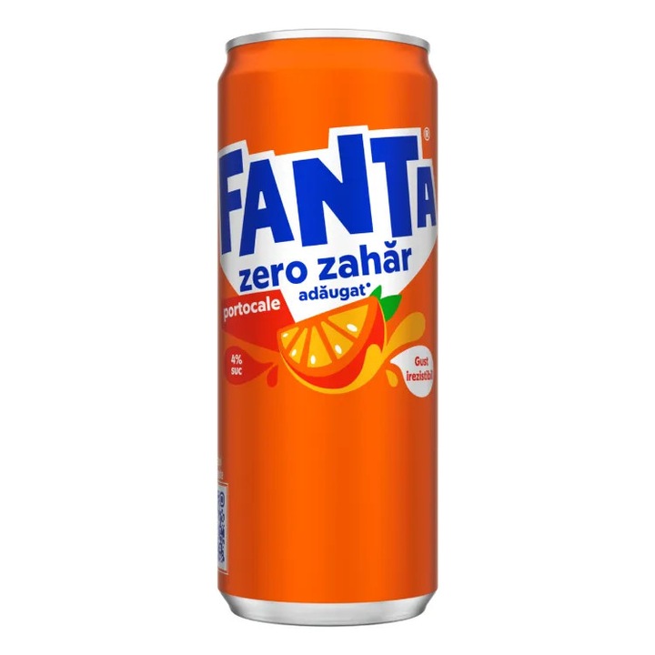 Fanta zero 4*330ml portocale