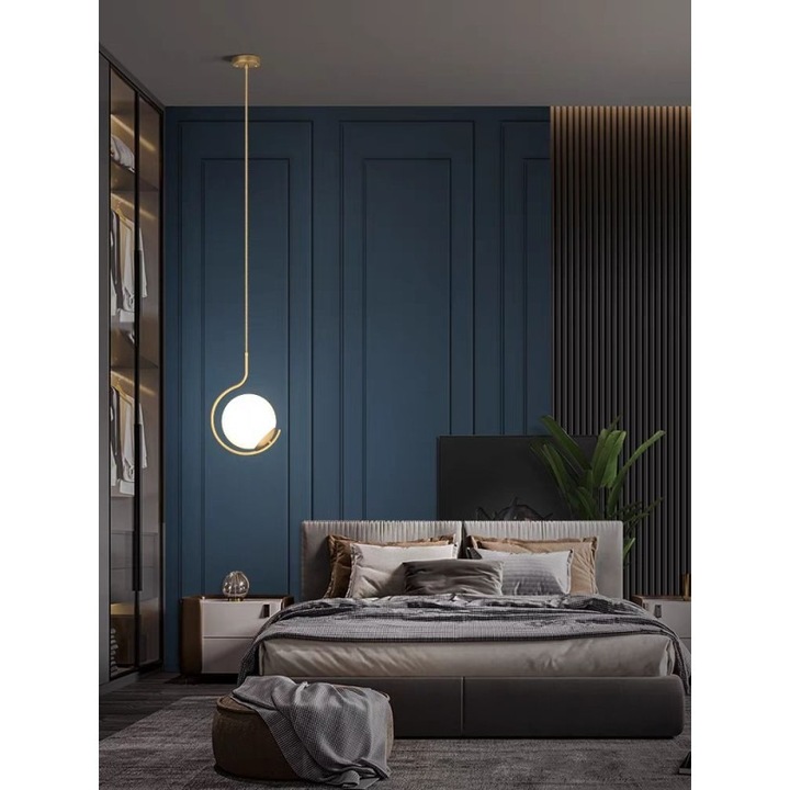 Lustra Pe Cablu Glob Mat, Elit's, 60W