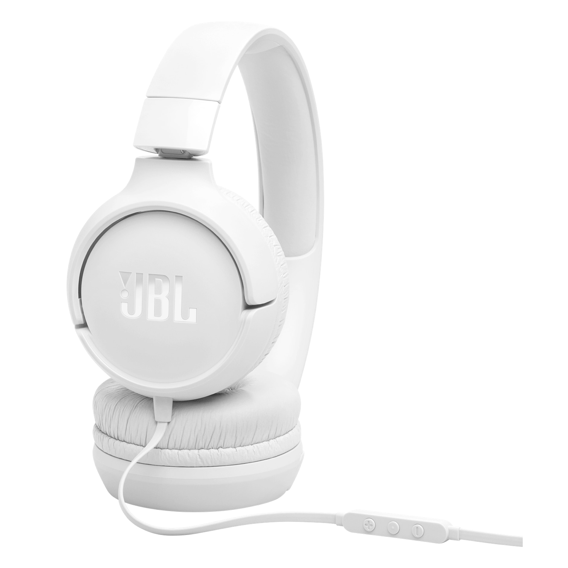 Casti JBL Tune 520C, Cu fir, On-ear, Microfon, USB-C, alb