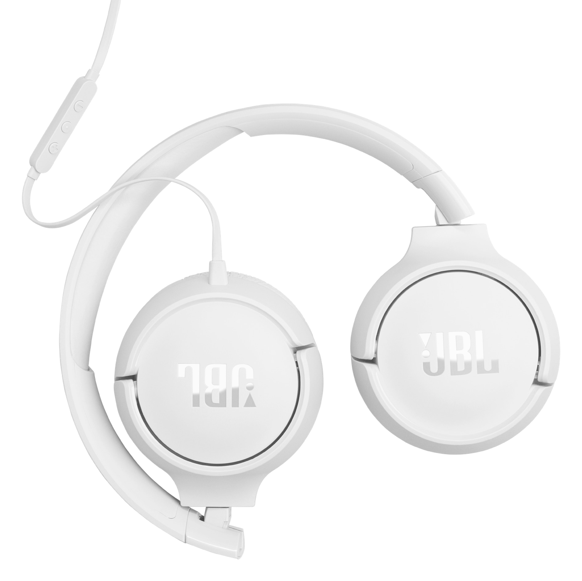 Casti JBL Tune 520C, Cu fir, On-ear, Microfon, USB-C, alb
