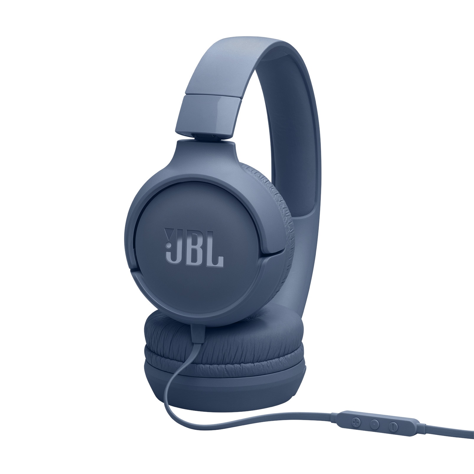 Casti JBL Tune 520C, Cu fir, On-ear, Microfon, USB-C, albastru