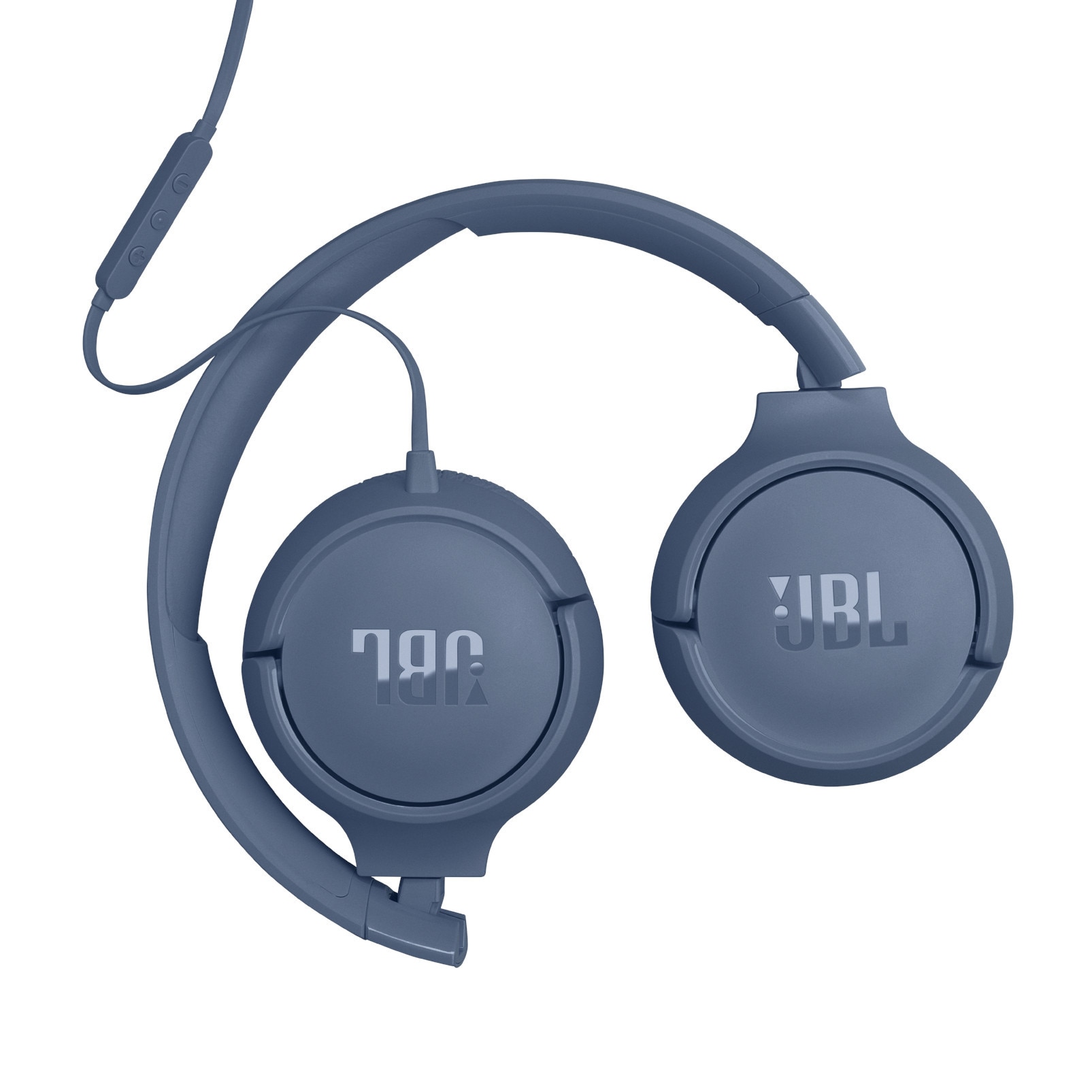 Casti JBL Tune 520C, Cu fir, On-ear, Microfon, USB-C, albastru