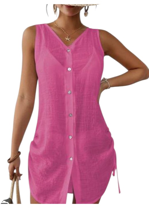 Női stranding, rózsaszín, lenvászon, XL