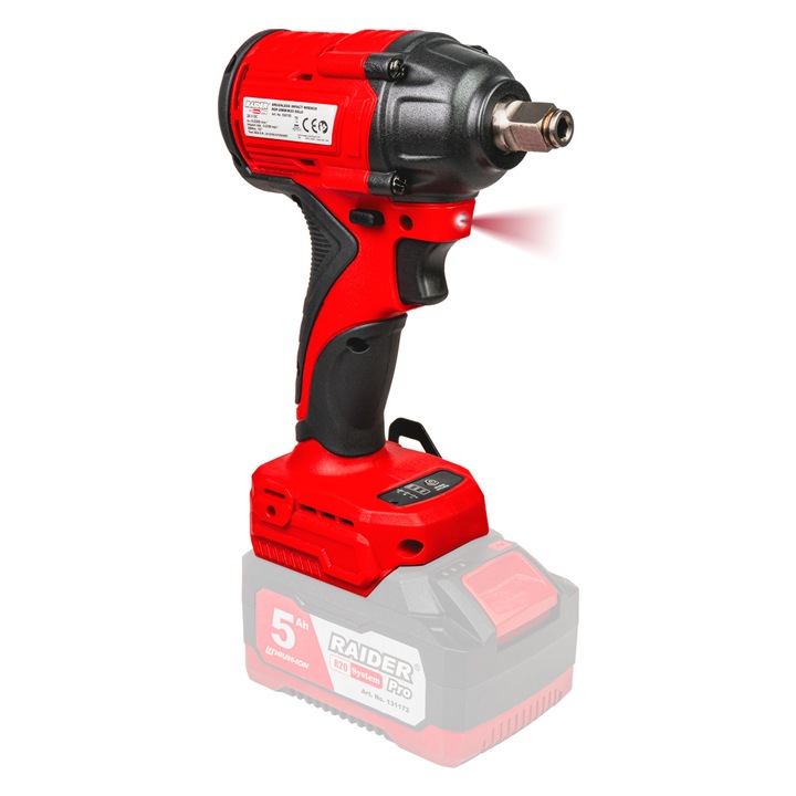Гайковерт безчетков Raider, RDP-28BBIW20, R20, 1/2", 280Nm, в куфар, без батерия и зарядно