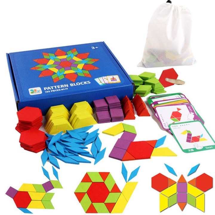 Joc Tangram 155 piese - Montessori