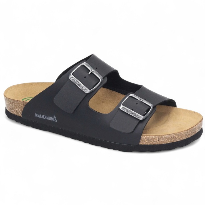 Sandale Barbati Profilate, Brinkmann, Catarame, Elegante, Comode, Negre, Negru, 45