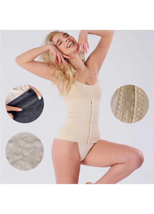 Corset modelator Roxx, efect push-up, Nude