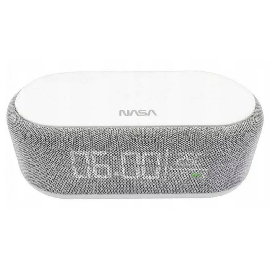 Difuzor Bluetooth cu ceas, incarcator inductiv QI, lampa LED, alarma NASA SPC400, NASA SPC400