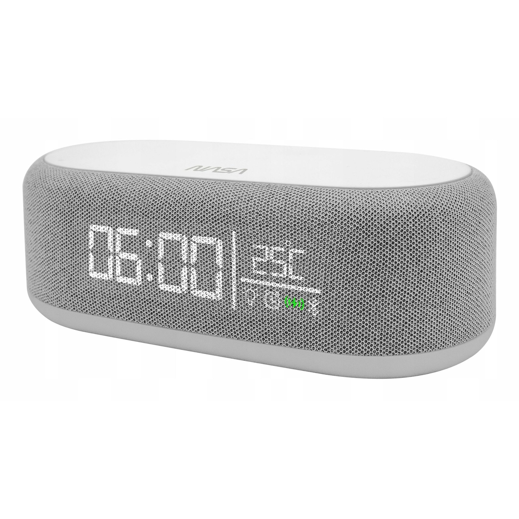 Difuzor Bluetooth cu ceas, incarcator inductiv QI, lampa LED, alarma NASA SPC400, NASA SPC400