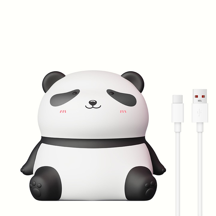 Lampa de veghe portabila, silicon BPA-free, reincarcabila USB, touch-control, Lampa de noapte portabila, LED, 125x109x115mm