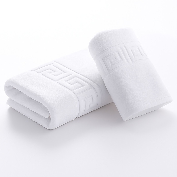 Prosop baie Ralex Pucioasa, Bumbac 100%, Alb, 70x140 cm, 700 grame/mp