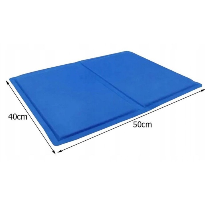 Covor cu Gel Racoritor, My Fellow, pentru Caine si Pisica, 40x50 cm, Albastru