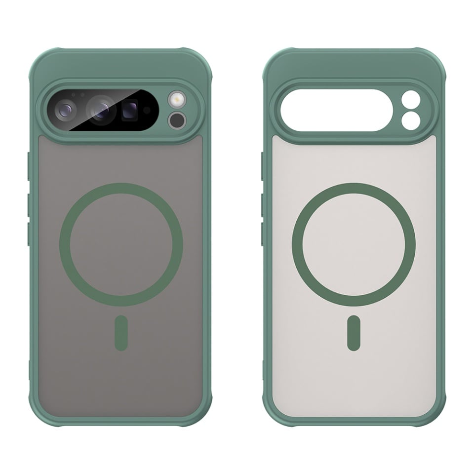 Husa pentru Google Pixel 10 Pro XL, SKYDDAR INNOVATION, HaloFrost MagSafe II, Antisoc, set cu sticker, Verde