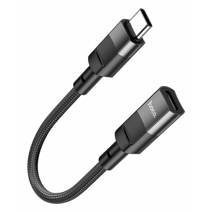 Adaptor Hoco OTG USB-C - Lightning U107 0.1m Negru